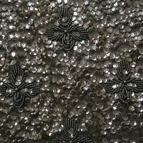 Jeri-Jo NY Vintage Black Embroidered Sequined Top - Picture 2 of 6